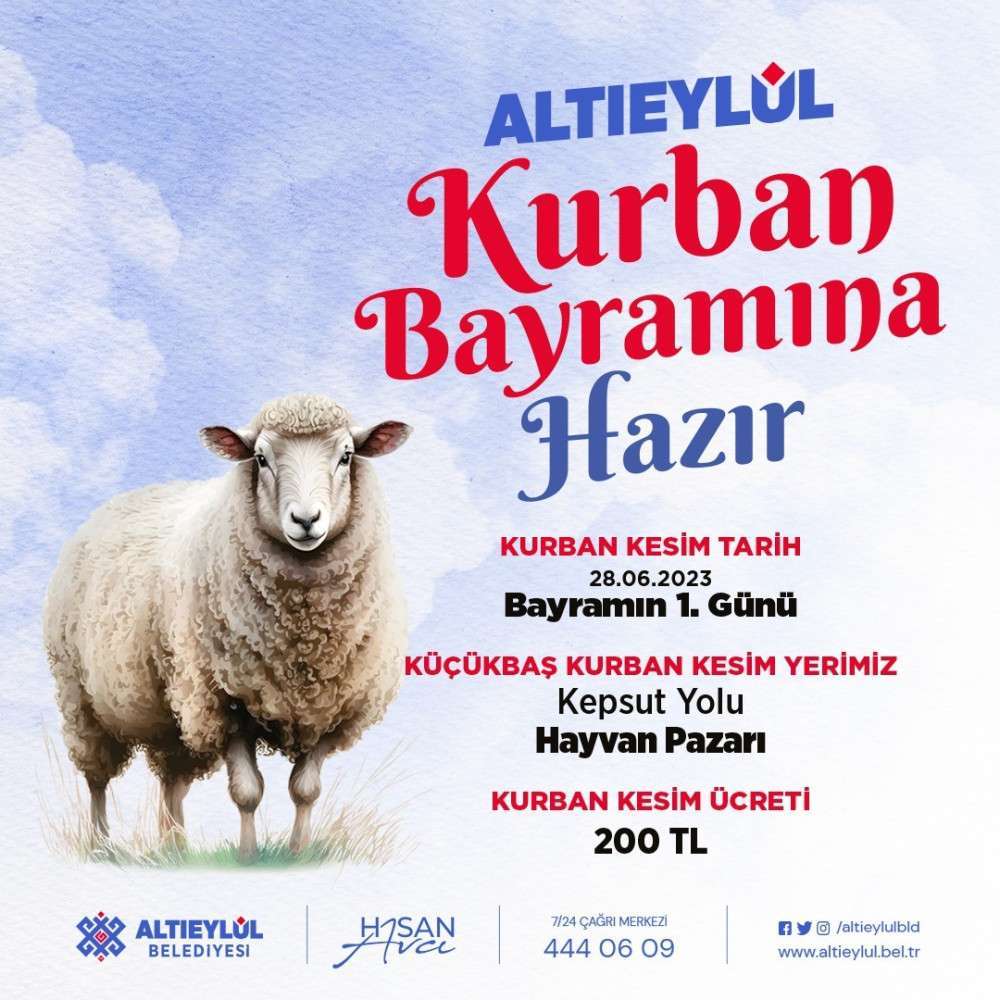 Altıeylül Kurban Bayramı'na hazır